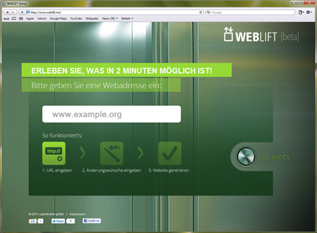 Weblift_Screenshot