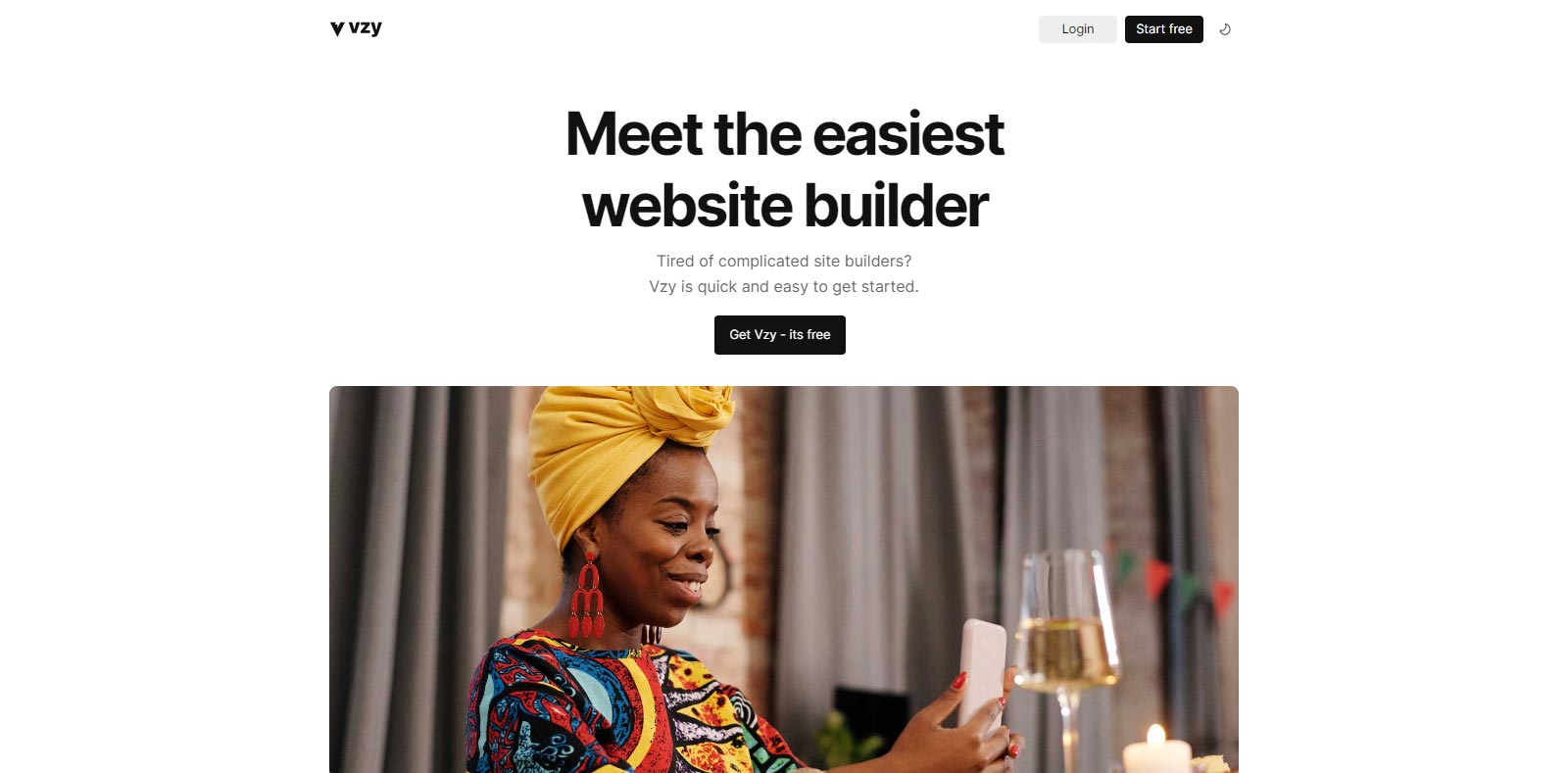 Vzy is a easiest website builder platform