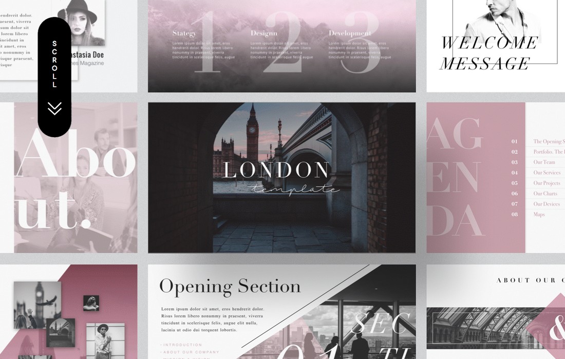 London - Kostenloses Minimal Keynote Template