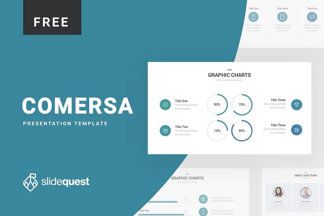 Comersa Free Pitch Deck Keynote Template