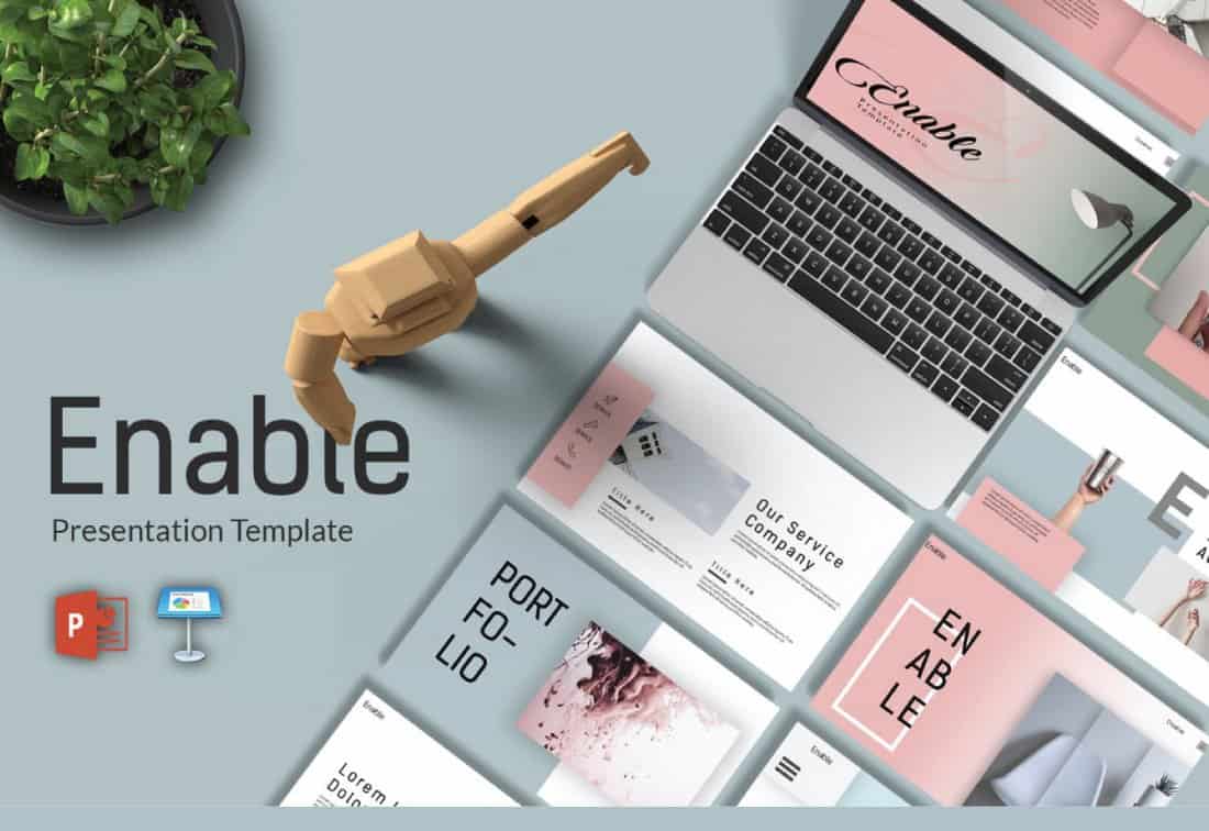 Enable - Elegante kostenlose Keynote-Vorlage