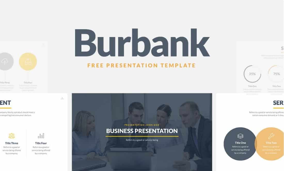 Burbank - Kostenlose Business-Präsentationsvorlage