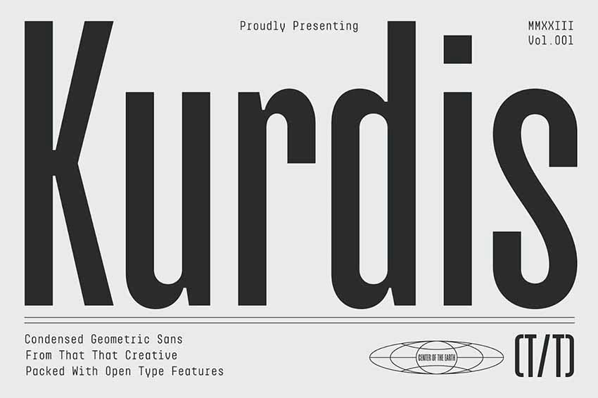 Kurdis Condensed Logo Font