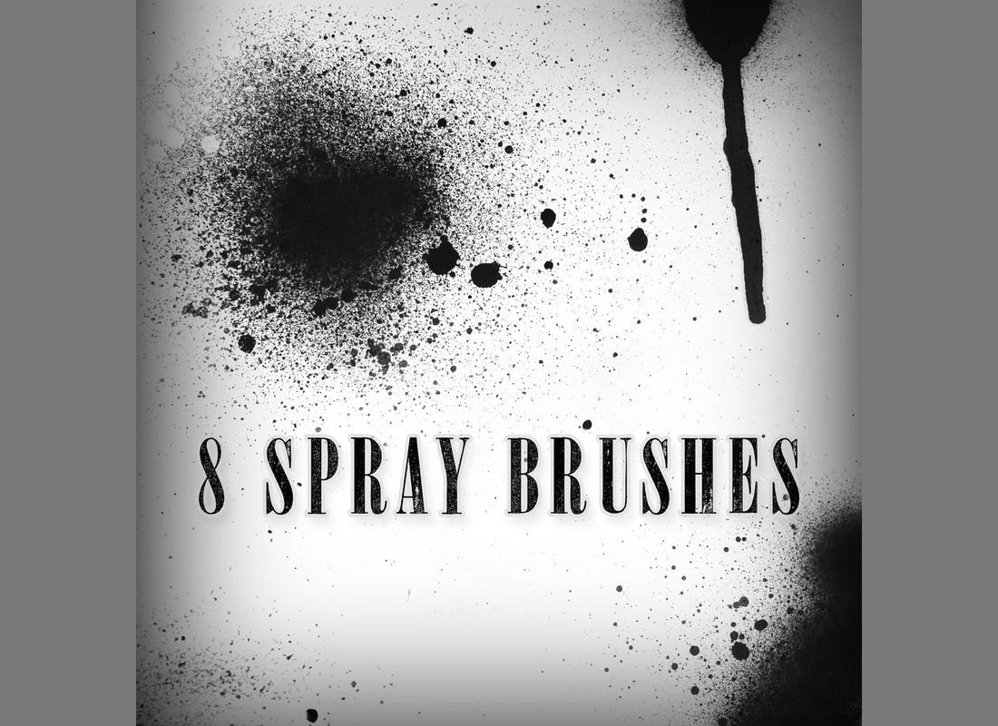 8 Free Spray Brushes for Photoshop