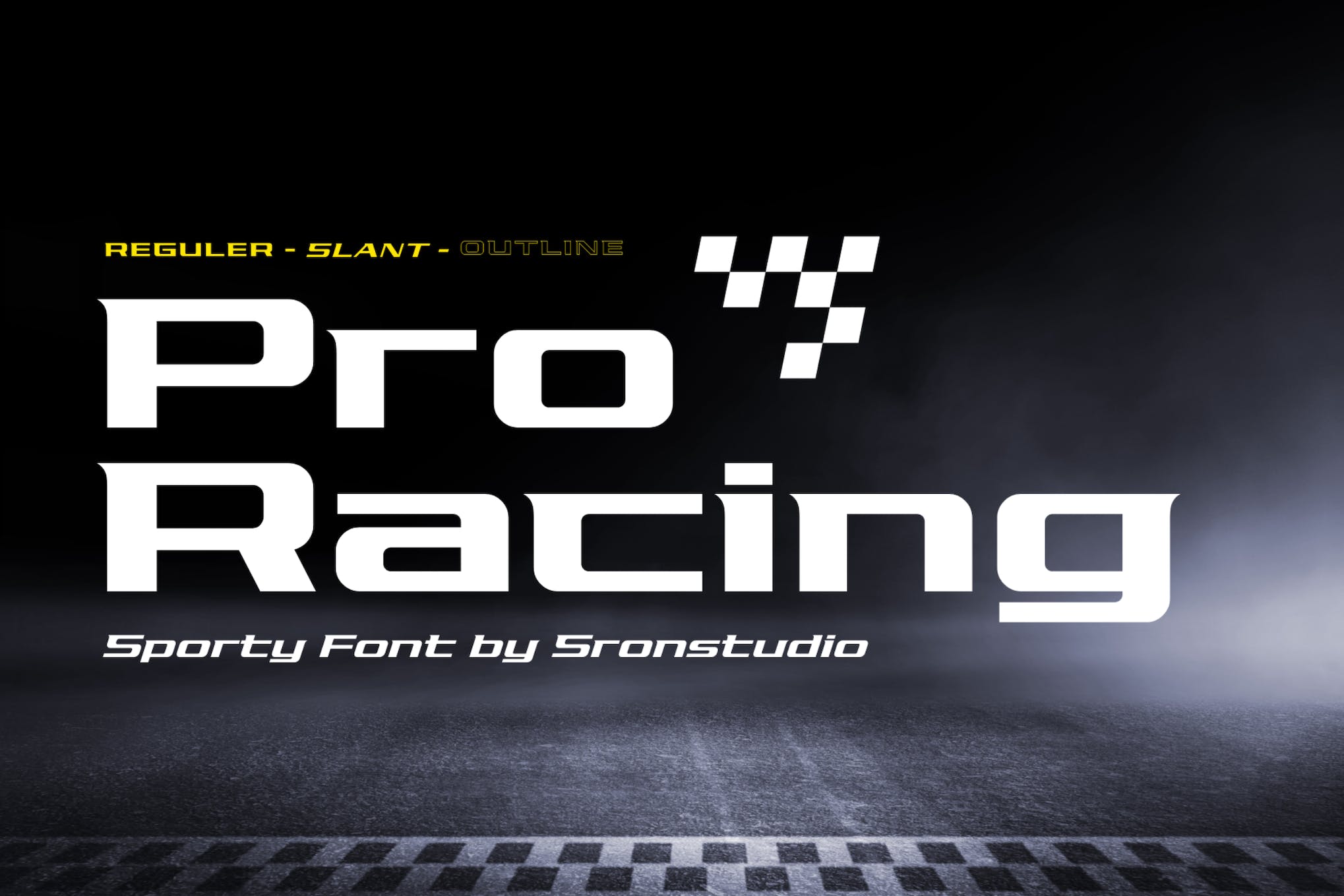 Pro Racing - Sportliche Schriftart