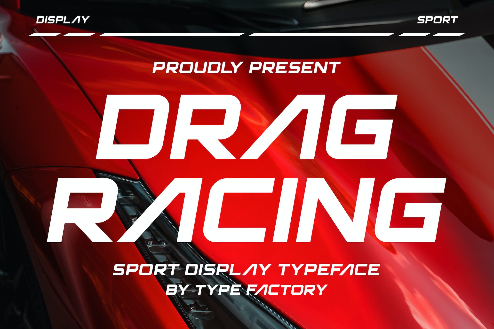 Drag Racing - Sport-Display-Schriftart