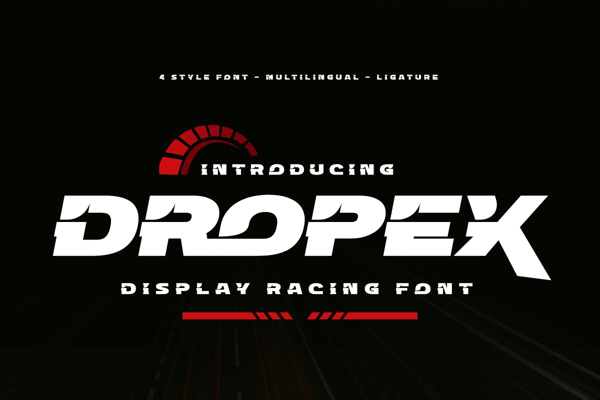 DROPEX - Sport-Rennschriftart