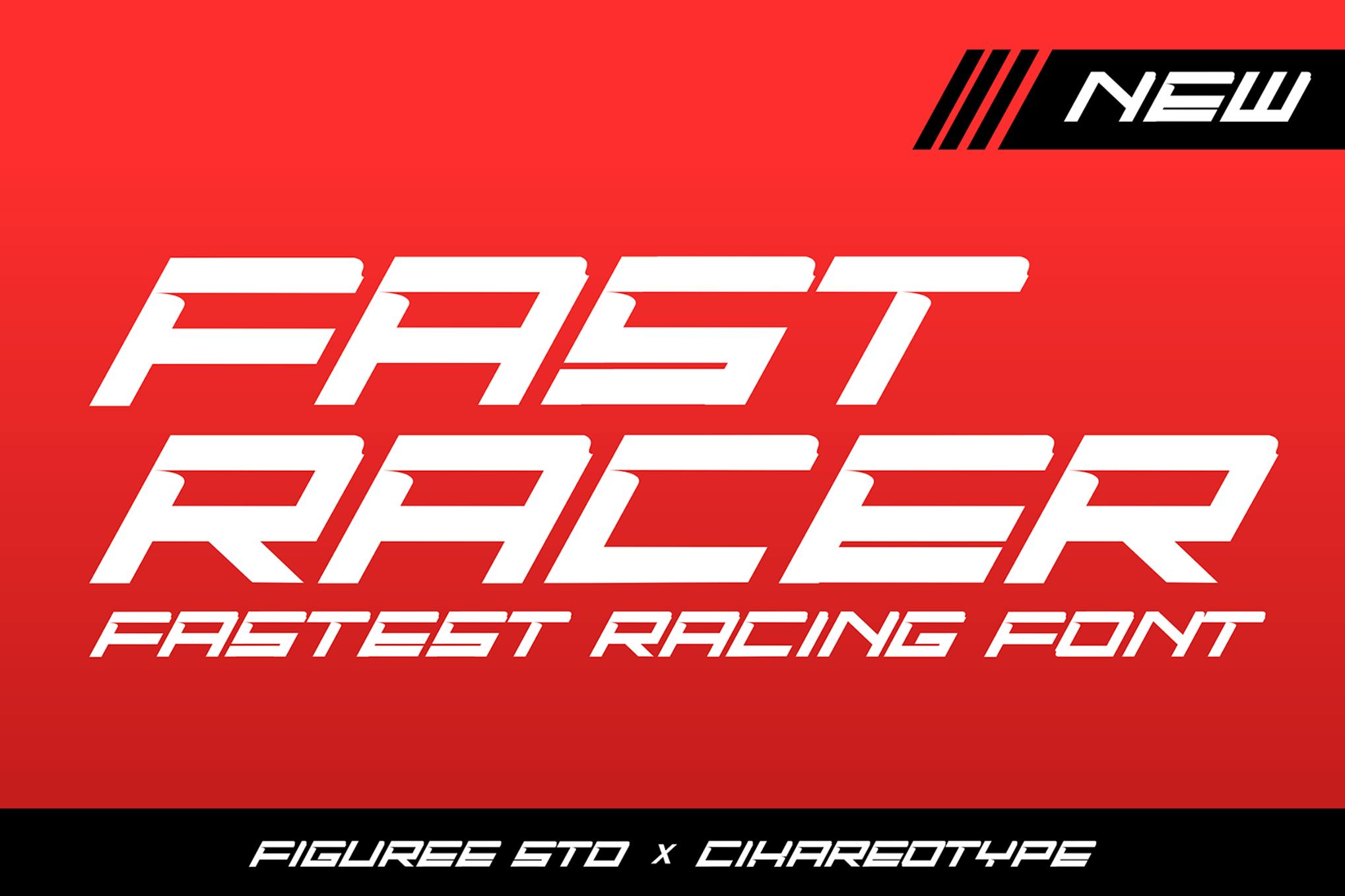 Fast Racer - Renn-Display-Schriftart