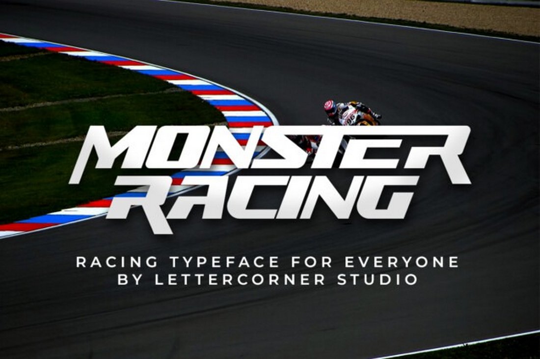 Monster Racing - Kostenlose Sportschriftart