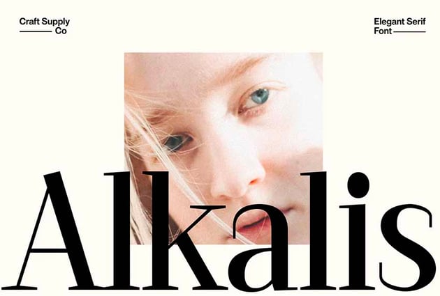 Alkalis Moderne Elegante Serifenschriftart