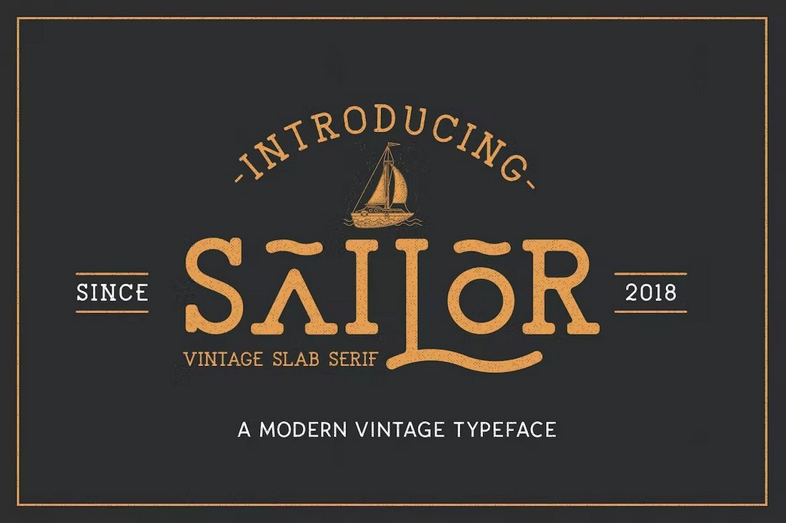 The Sailor - Klassische Nautische Segelschriftart