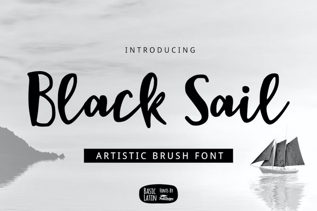 Black Sail - Nautische Meeres-Schriftart