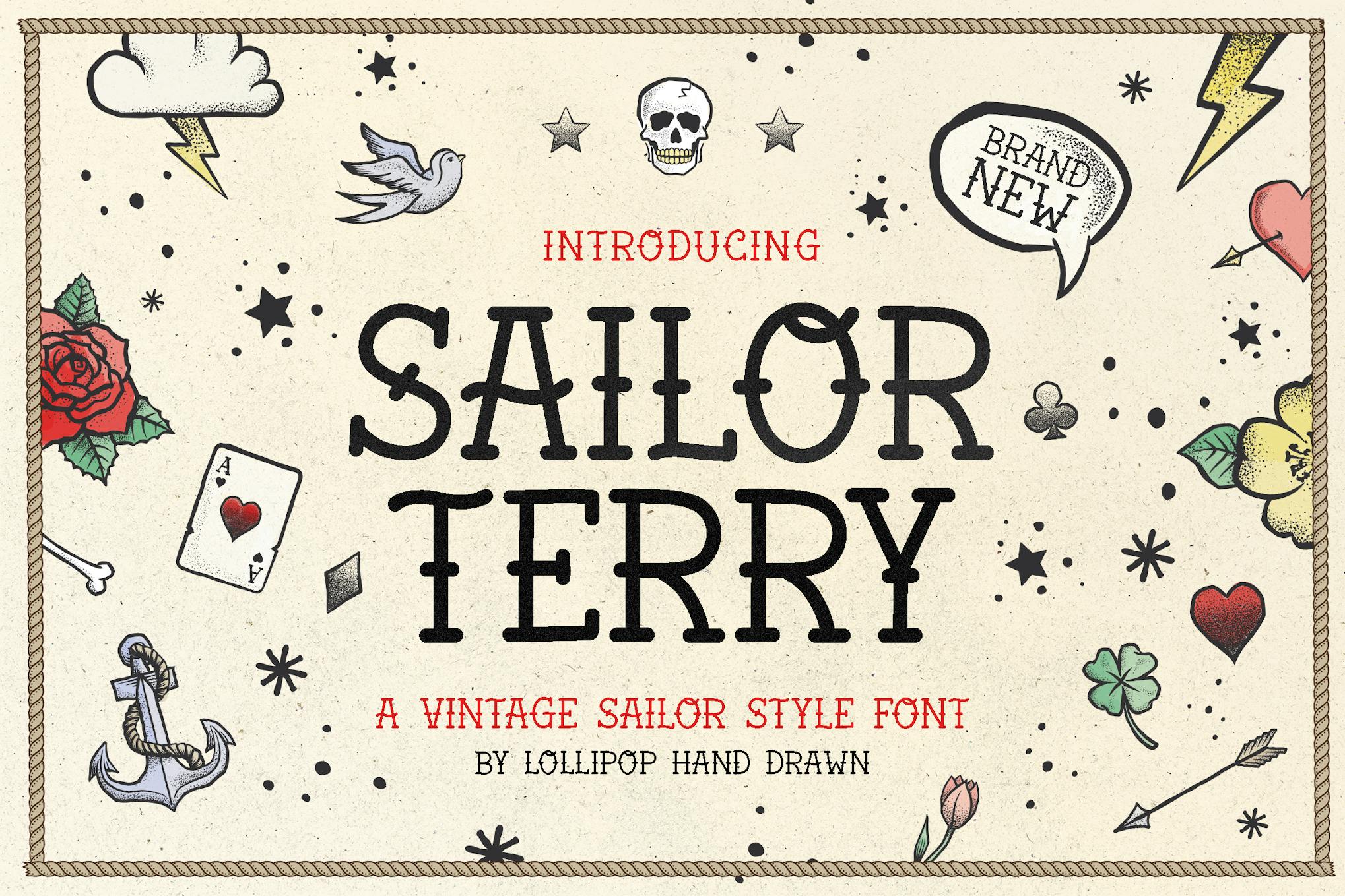 Sailor Terry - Nautische Schriftart