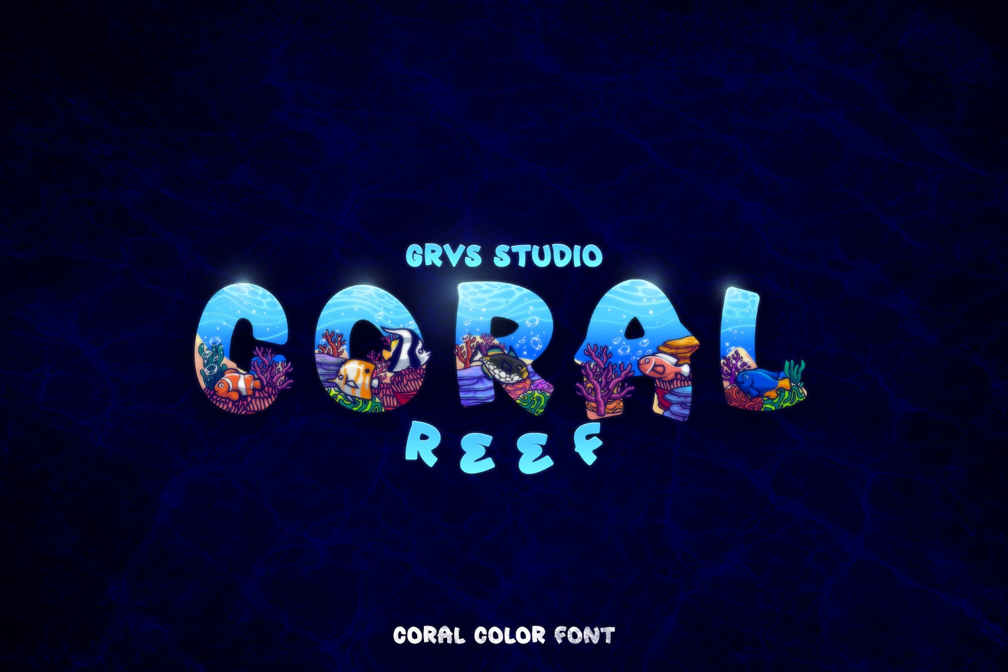 Coral Reef - Farbenfrohe dekorative Schriftart