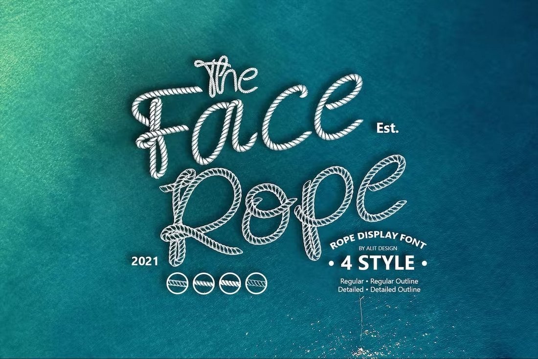The Face Rope - Nautische Seilschriftart