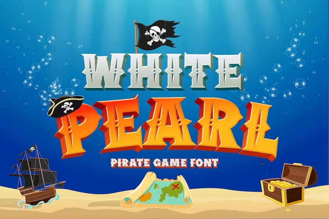 White Pearl - Seefahrer-Schriftart für Spiele