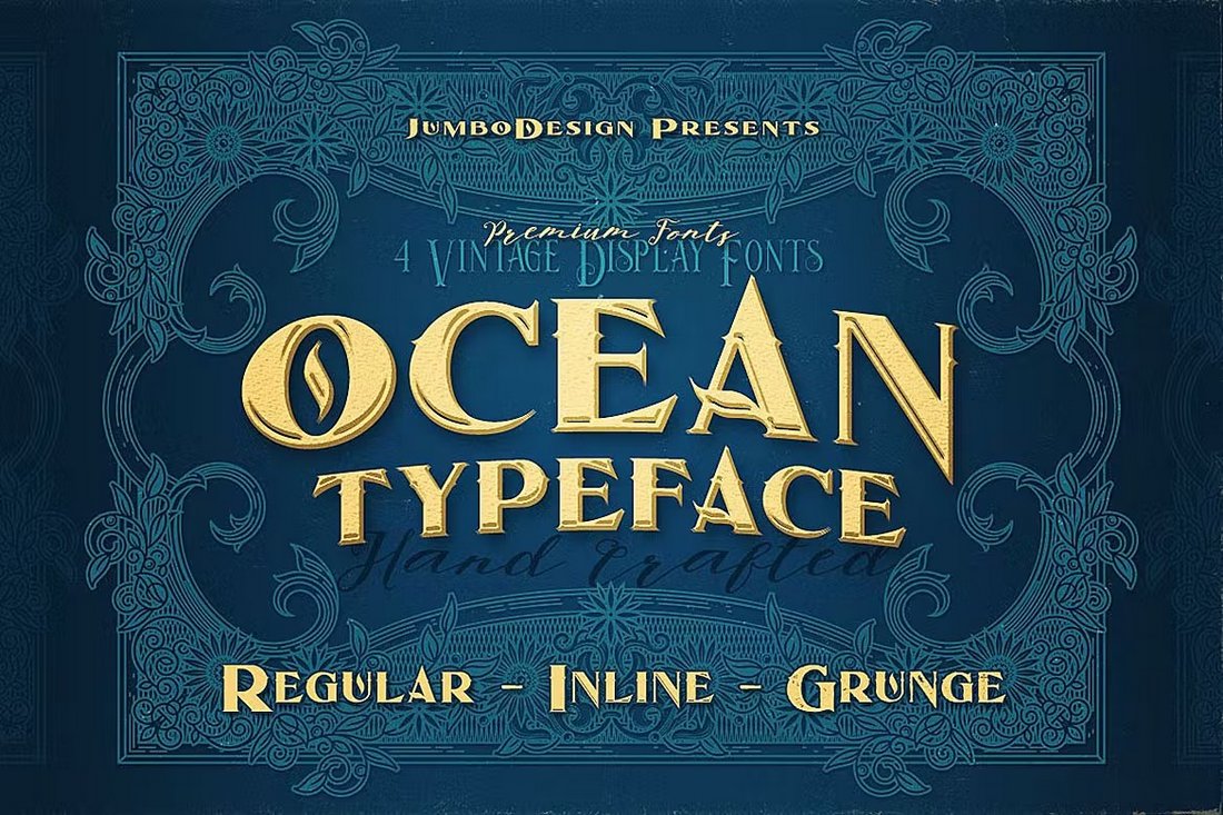 Ocean - Vintage Nautische Schriftart