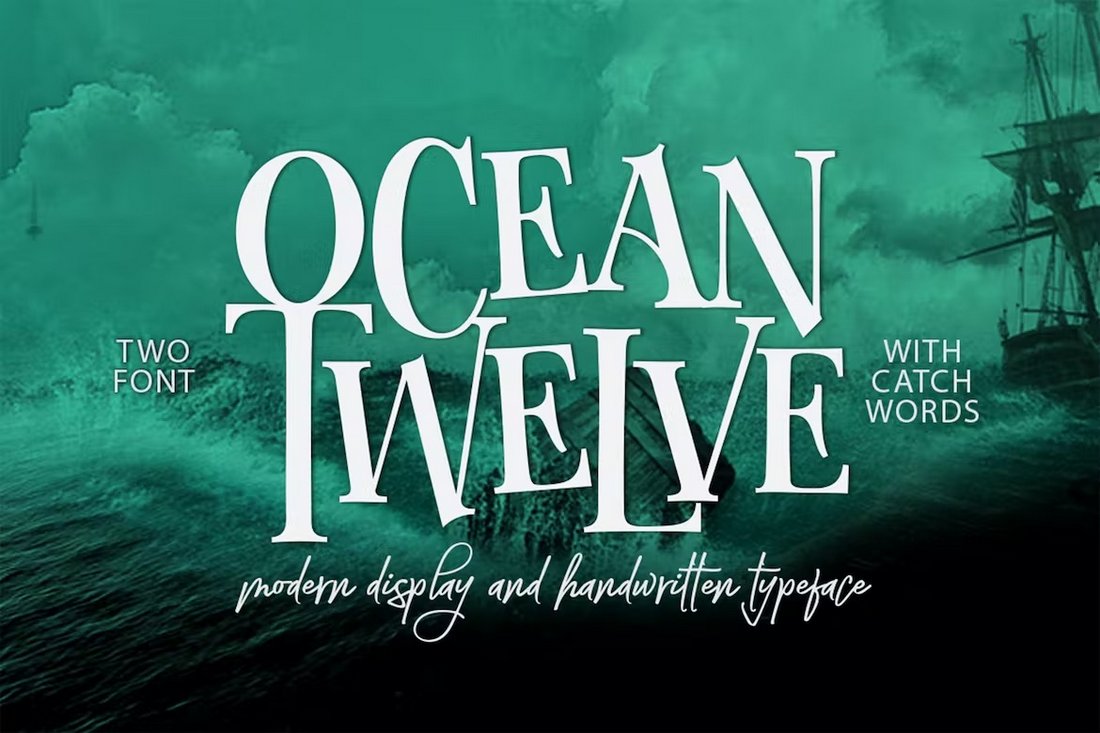 Ocean Twelve - Nautische Schriftart Duo