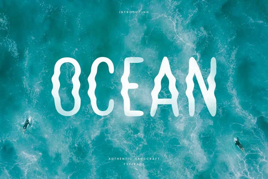 Ocean - Handgeschriebene Meerschriftart