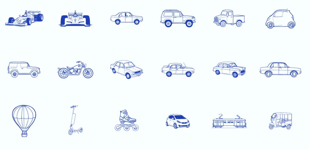 Autos und Andere Transport-Symbole