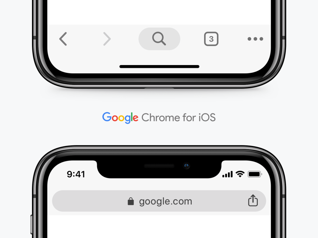 Google Chrome UI für iOS-min