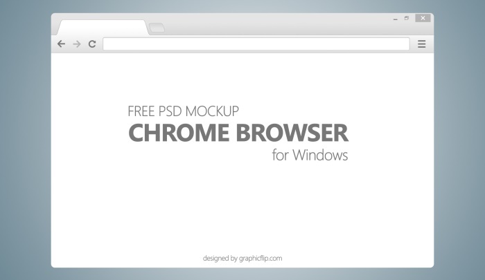 PSD-Mockup für Chrome-Browser unter Windows