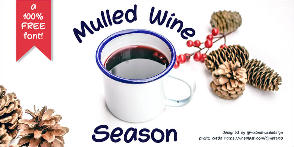 Mulled Wine – Comic und Cartoon Schrift