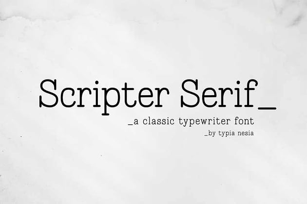 Scripter Typewriter Font