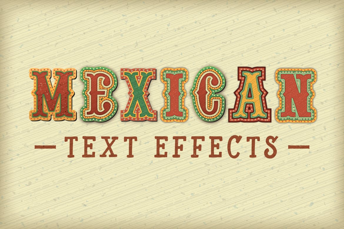 Mexican Text Effects for Illustrator