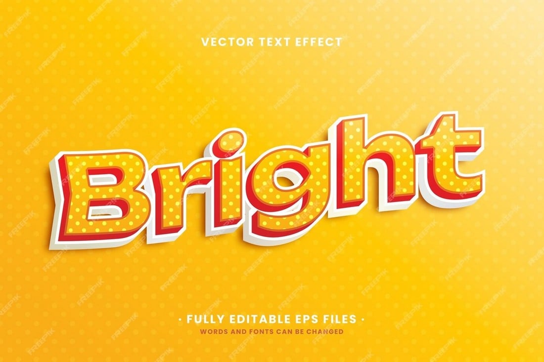 Bold Free Illustrator Text Effect