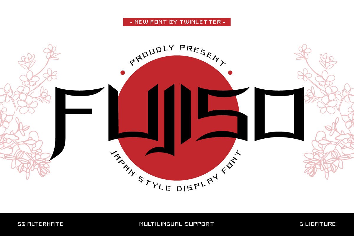 Fujiso - Japanese Style Logo Font 