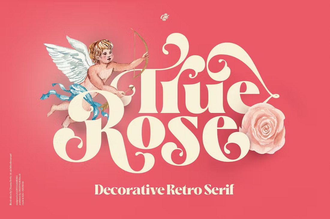 True Rose - Retro-Logo-Schriftart