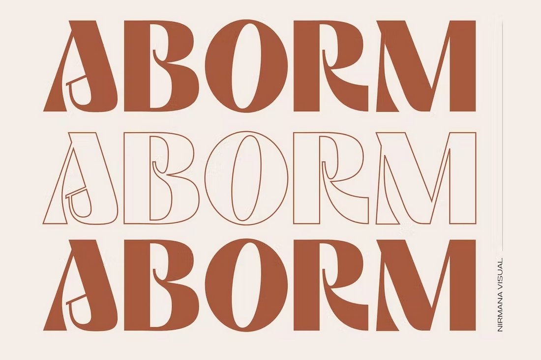 Aborm - Mode-Logo-Schriftart