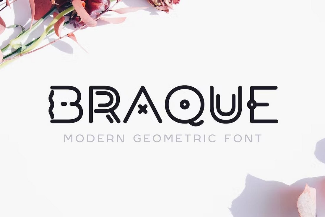 Braque - Moderne geometrische Logo-Schriftart