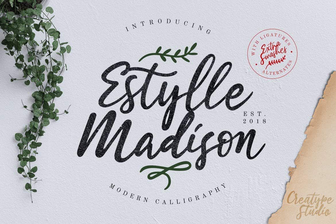 Estylle Madison Calligraphy Font