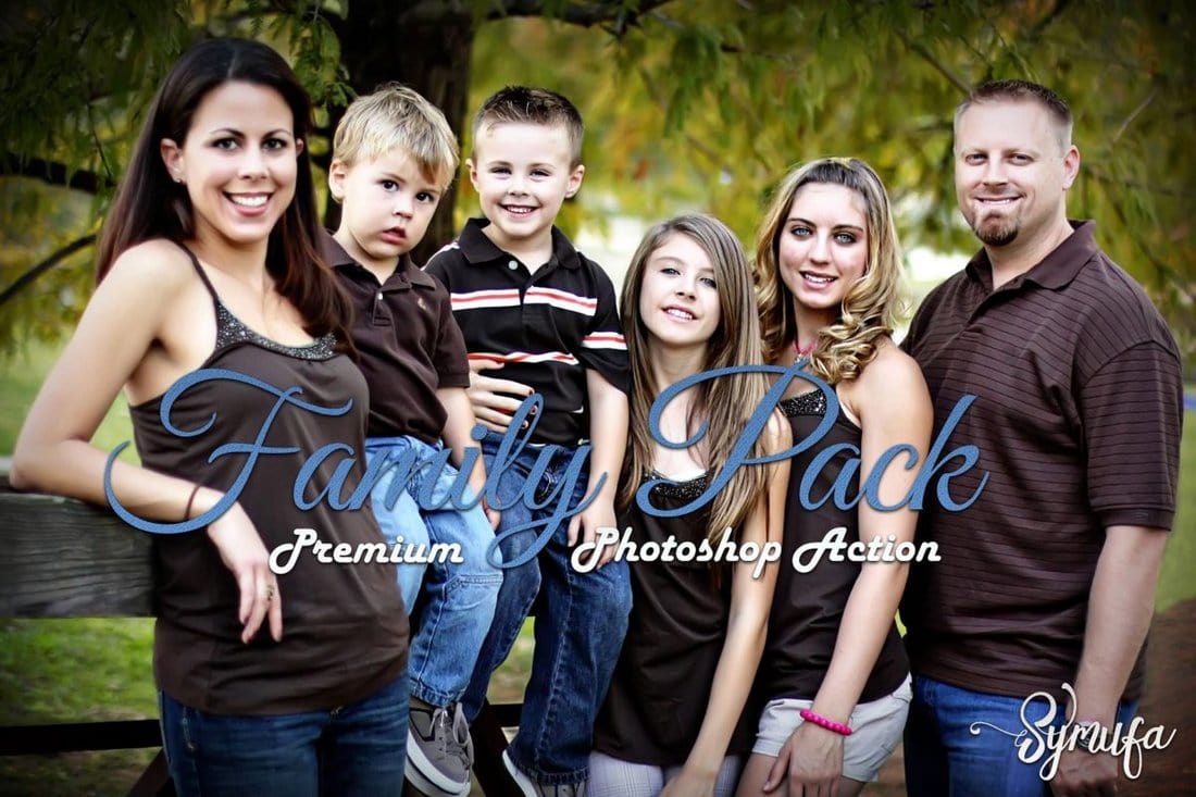 50 Kostenlose Familien-Pack Photoshop-Aktionen