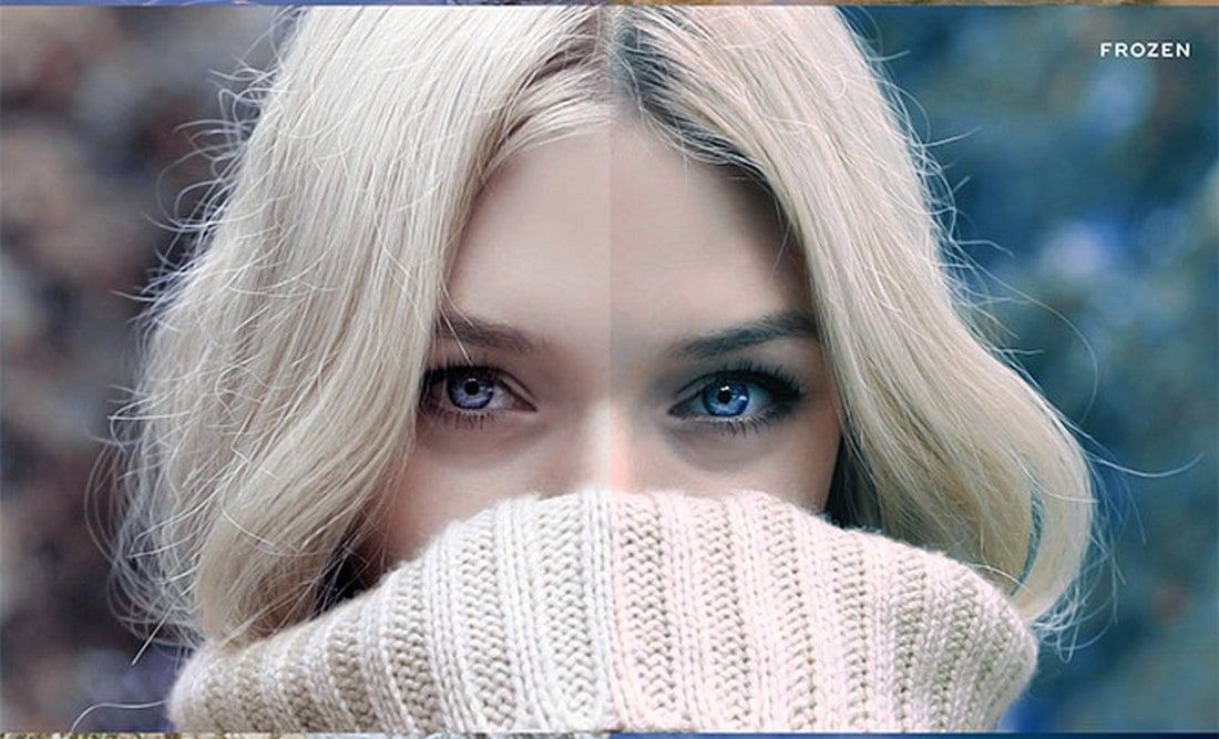 10 Kostenlose Winter-Blues Photoshop-Effekt-Aktionen