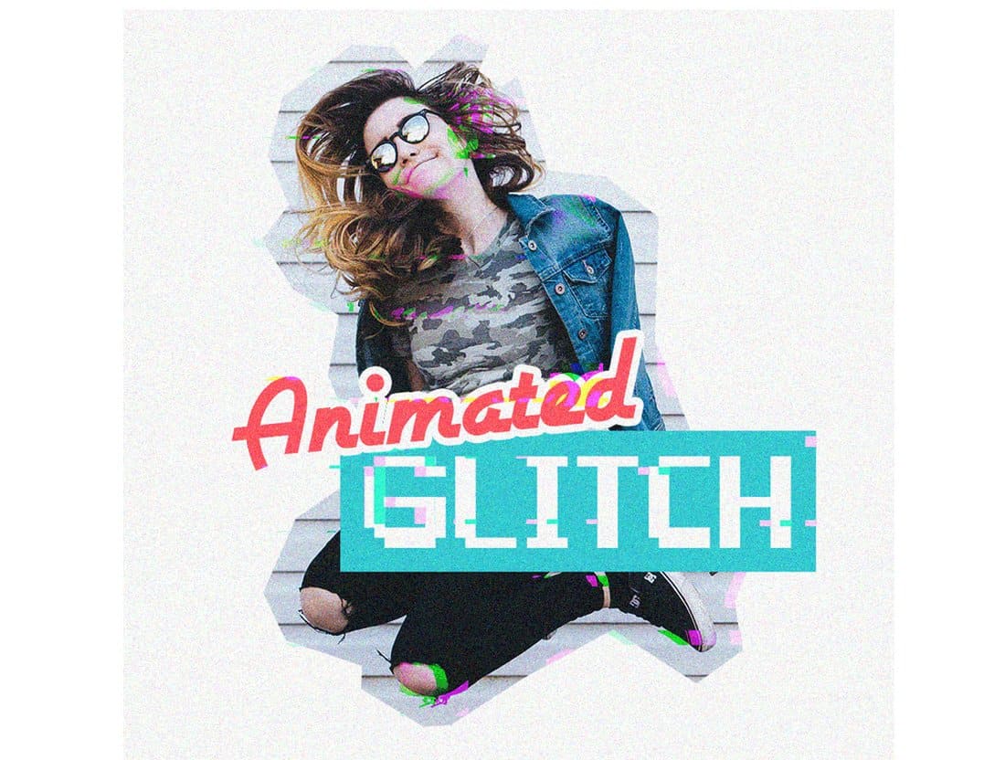 Animierte Glitch Photoshop-Aktion