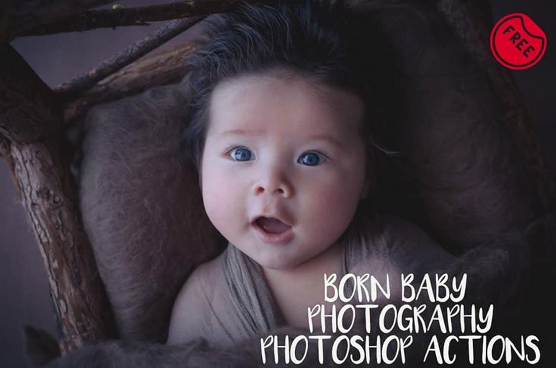 Kostenlose Born Baby Photoshop-Aktionen
