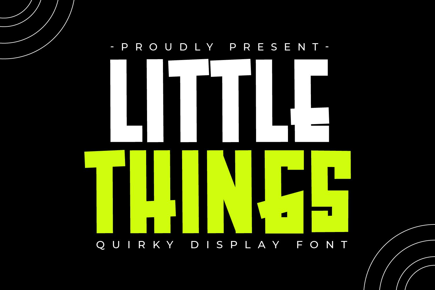 Little Things - Eigenwillige Display-Schriftart
