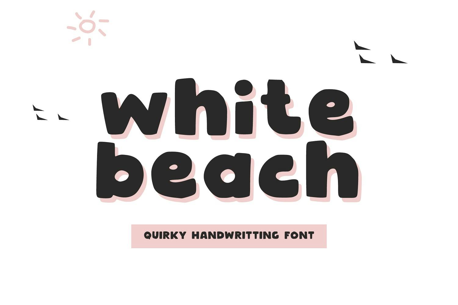 White Beach - Eigenwillige Handschrift-Schriftart