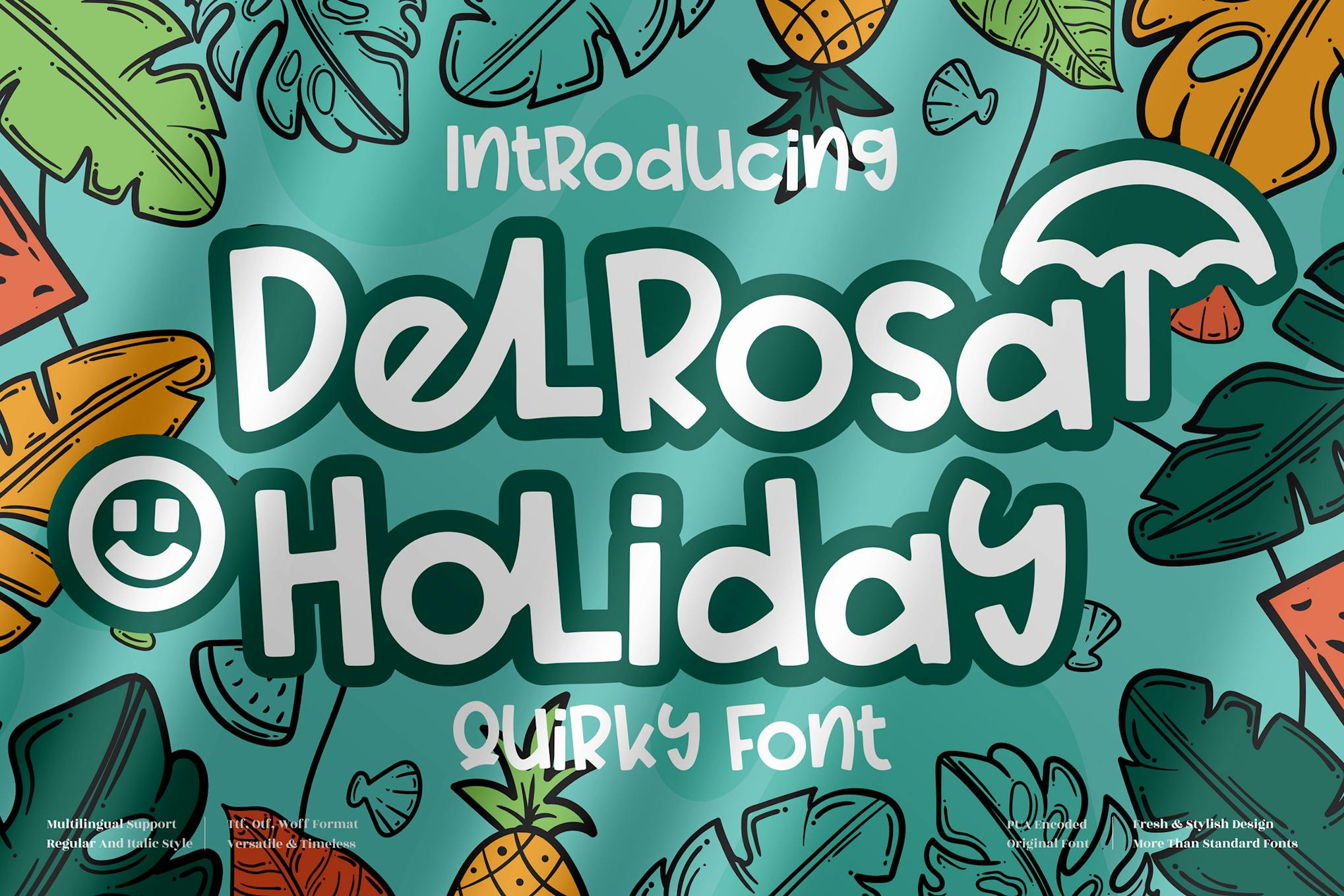 Delrosa - Urlaubseigentümliche Schriftart