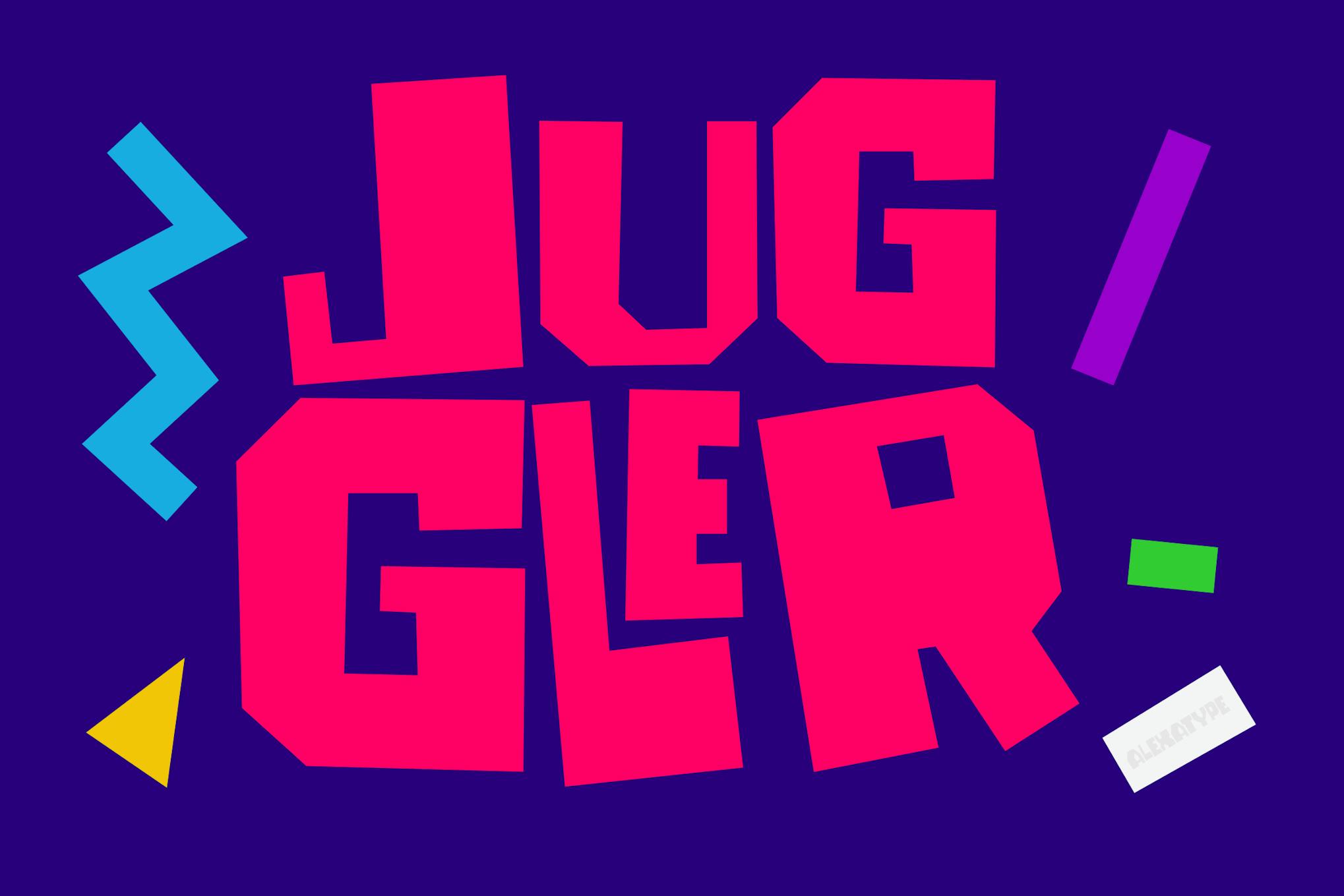 Juggler - Trendige eigenwillige Schriftart
