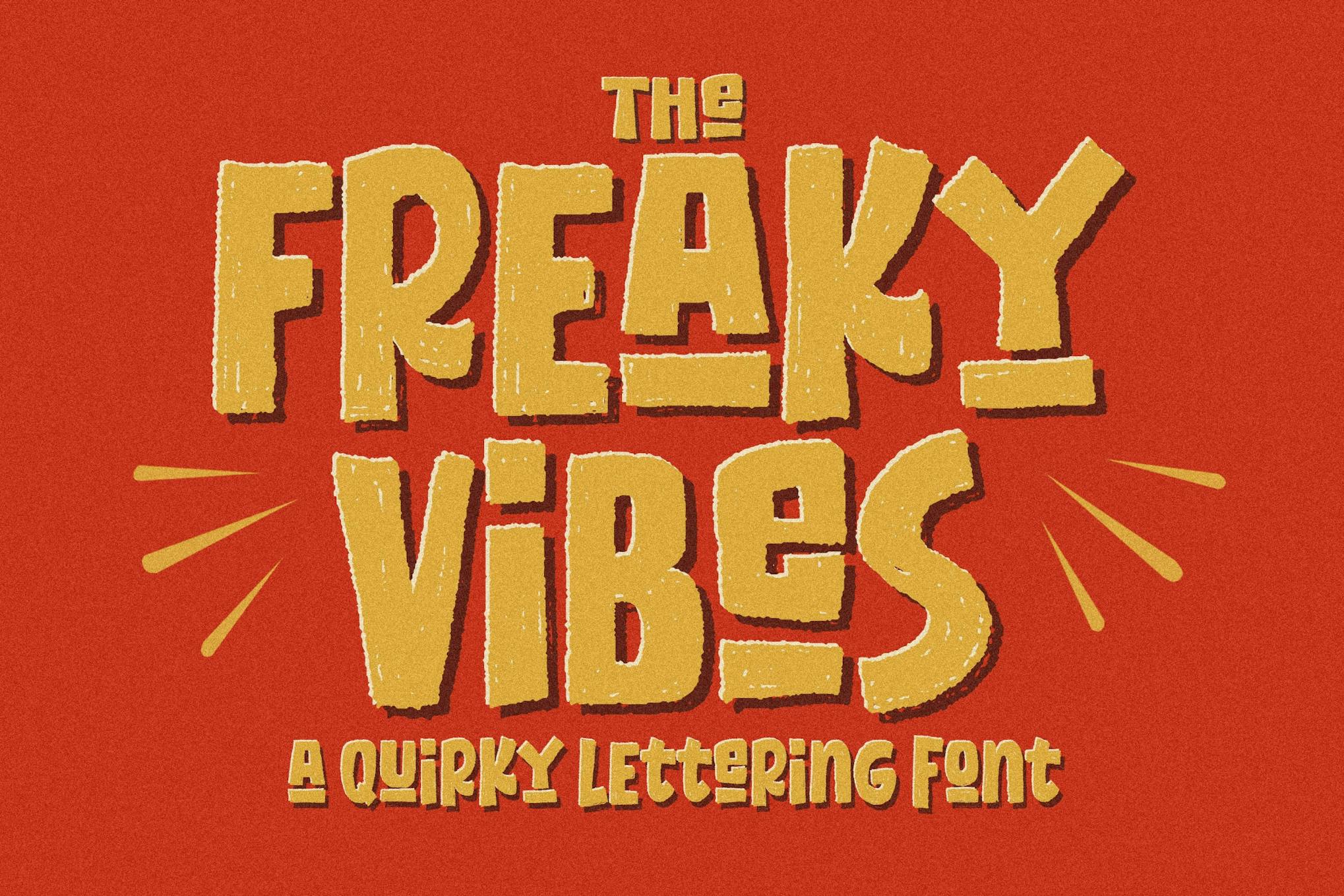 Freaky Vibes - Eigenwillige Lettering-Schriftart