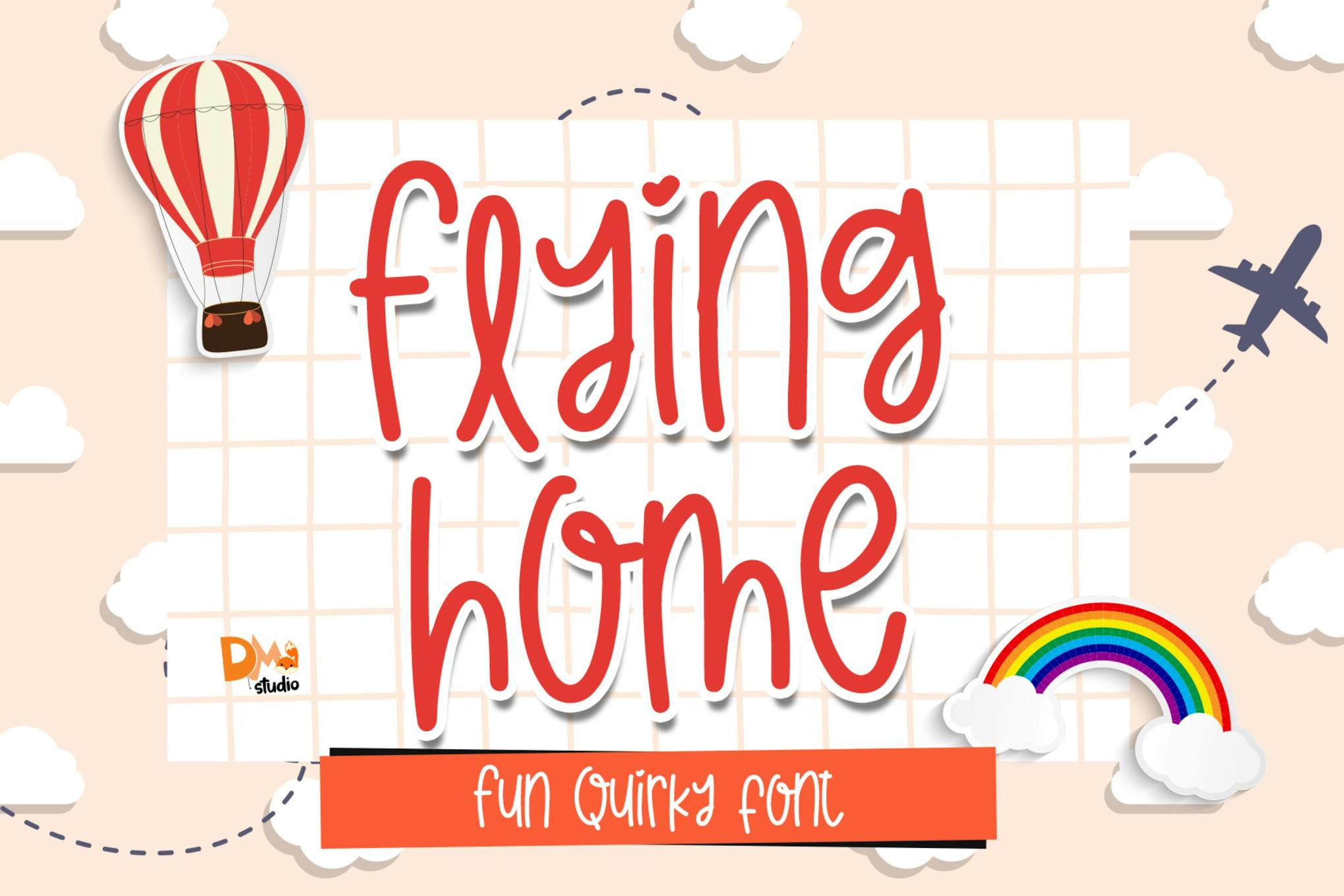 Flying Home - Kreative eigenwillige Schriftart