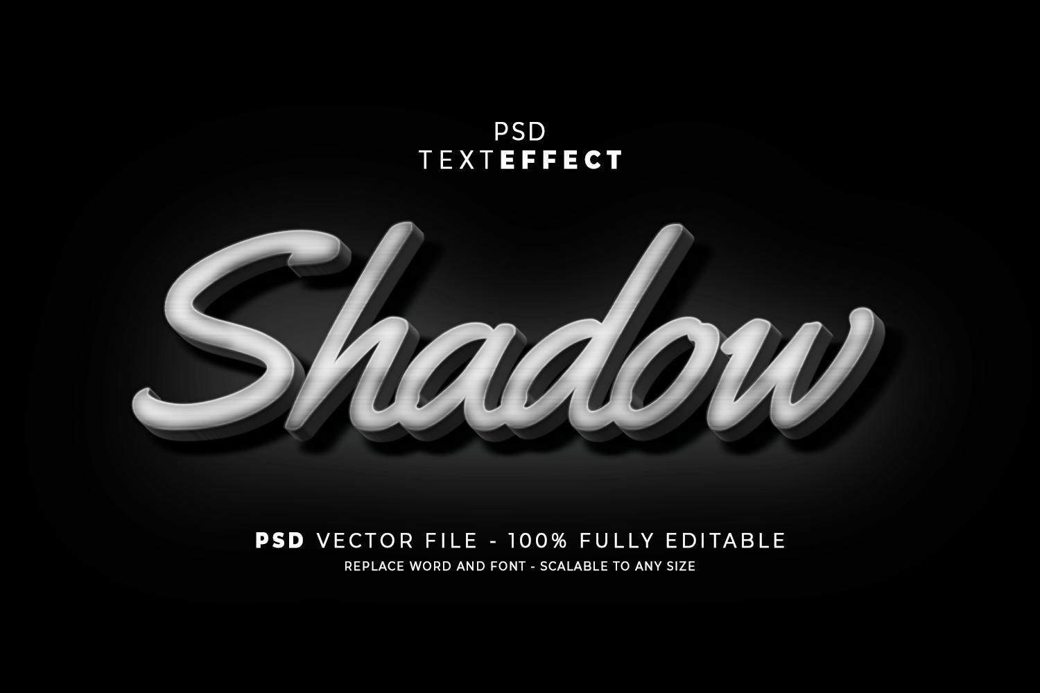 3D Shadow Editable Text Effect