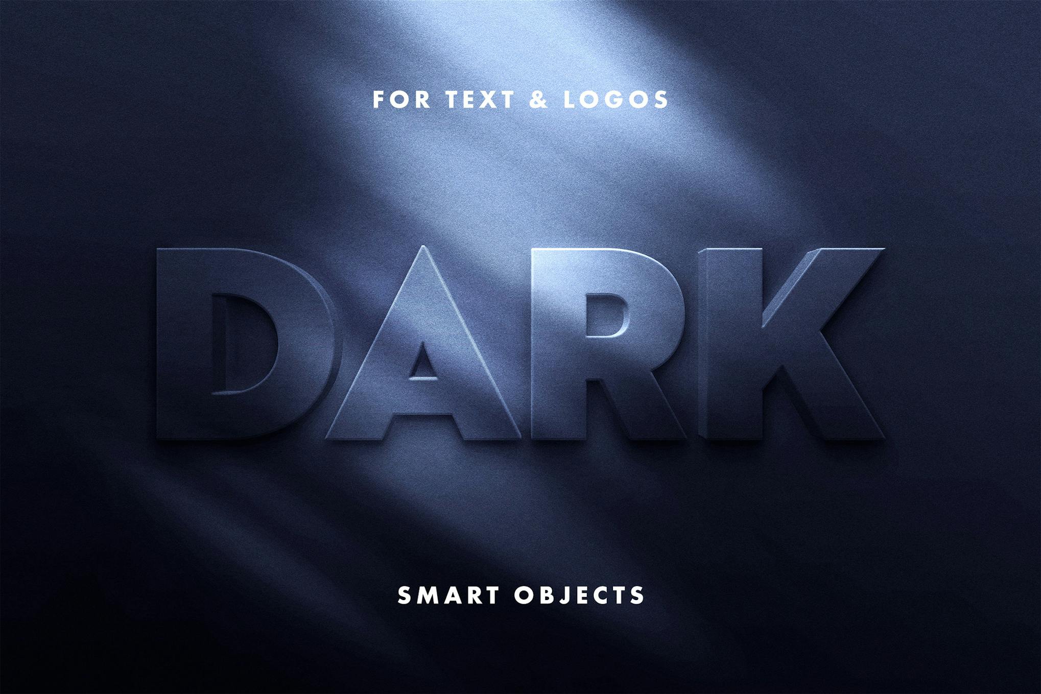 Dark Shadow Text Effect PSD