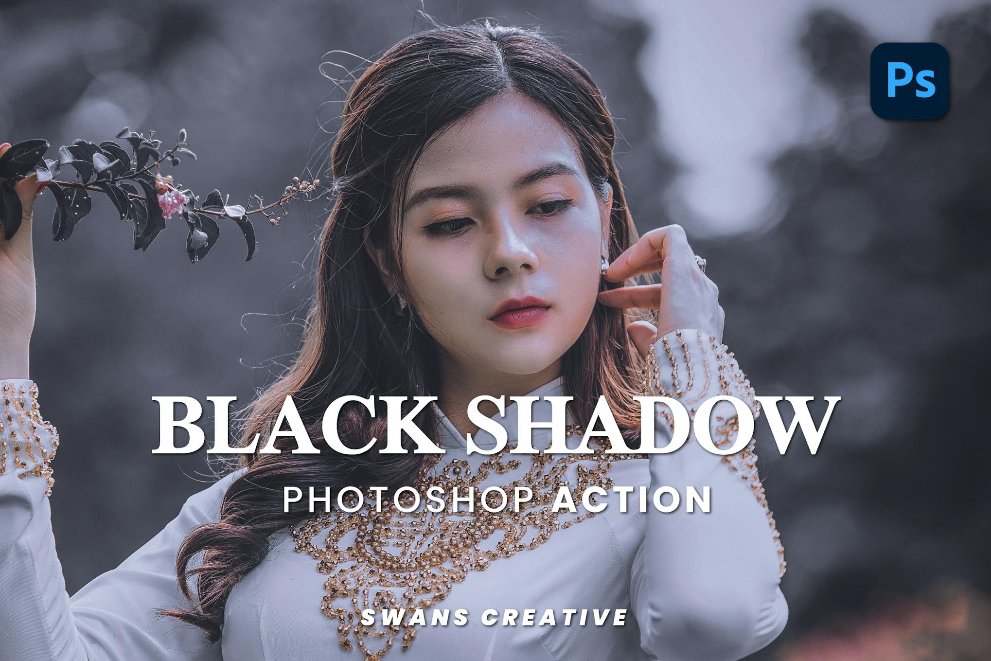 Schwarze Schatten-Photoshop-Aktion