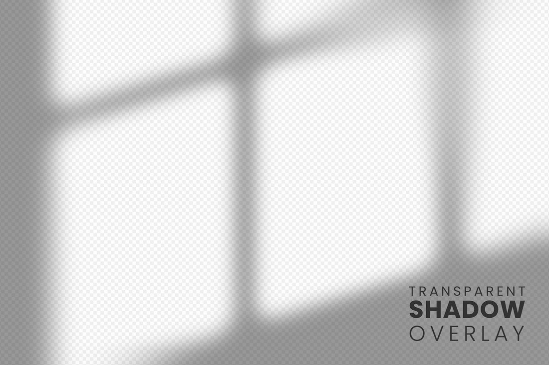 Kostenlose transparente Fenster-Schatten-Overlay-PSD