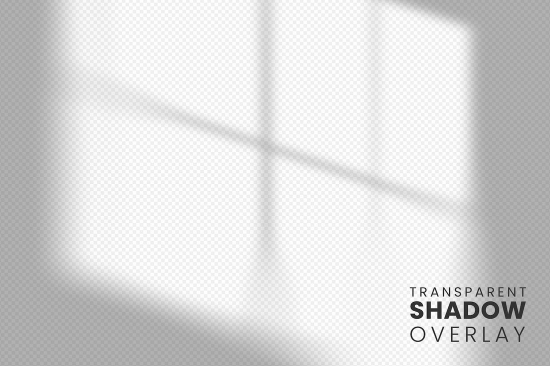 Kostenlose transparente Fenster-Schatten-Overlay-PSD 2